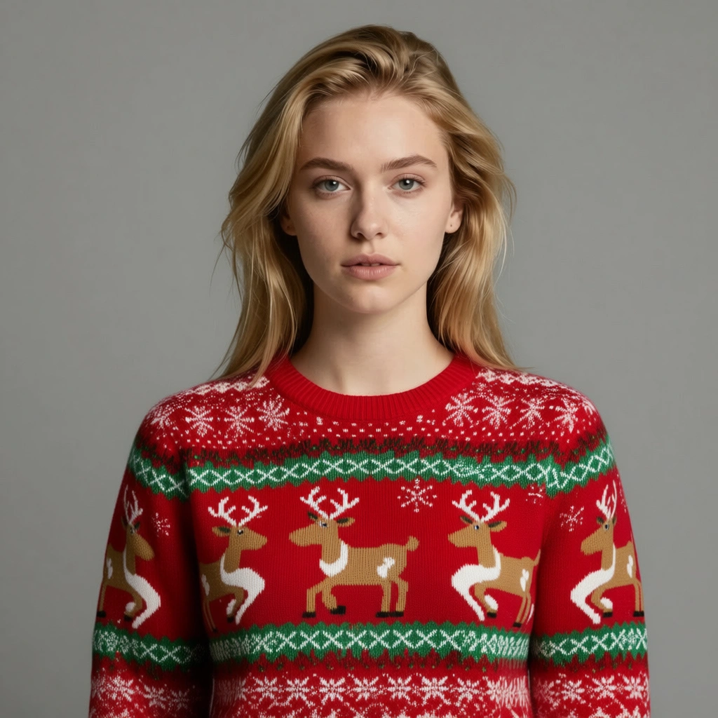After - festive Christmas sweater