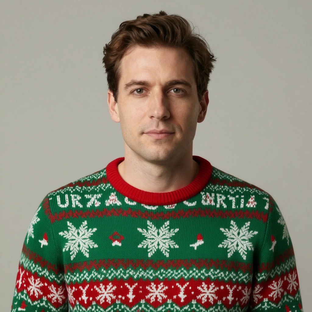 After - ugly Christmas sweater